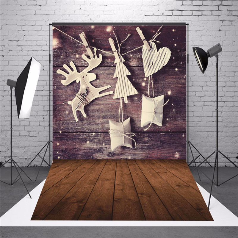 5-x-7-FT-Christmas-Theme-Christmas-Gift-Elk-Wood-Board-Photo-Vinyl-Background-1110421-1