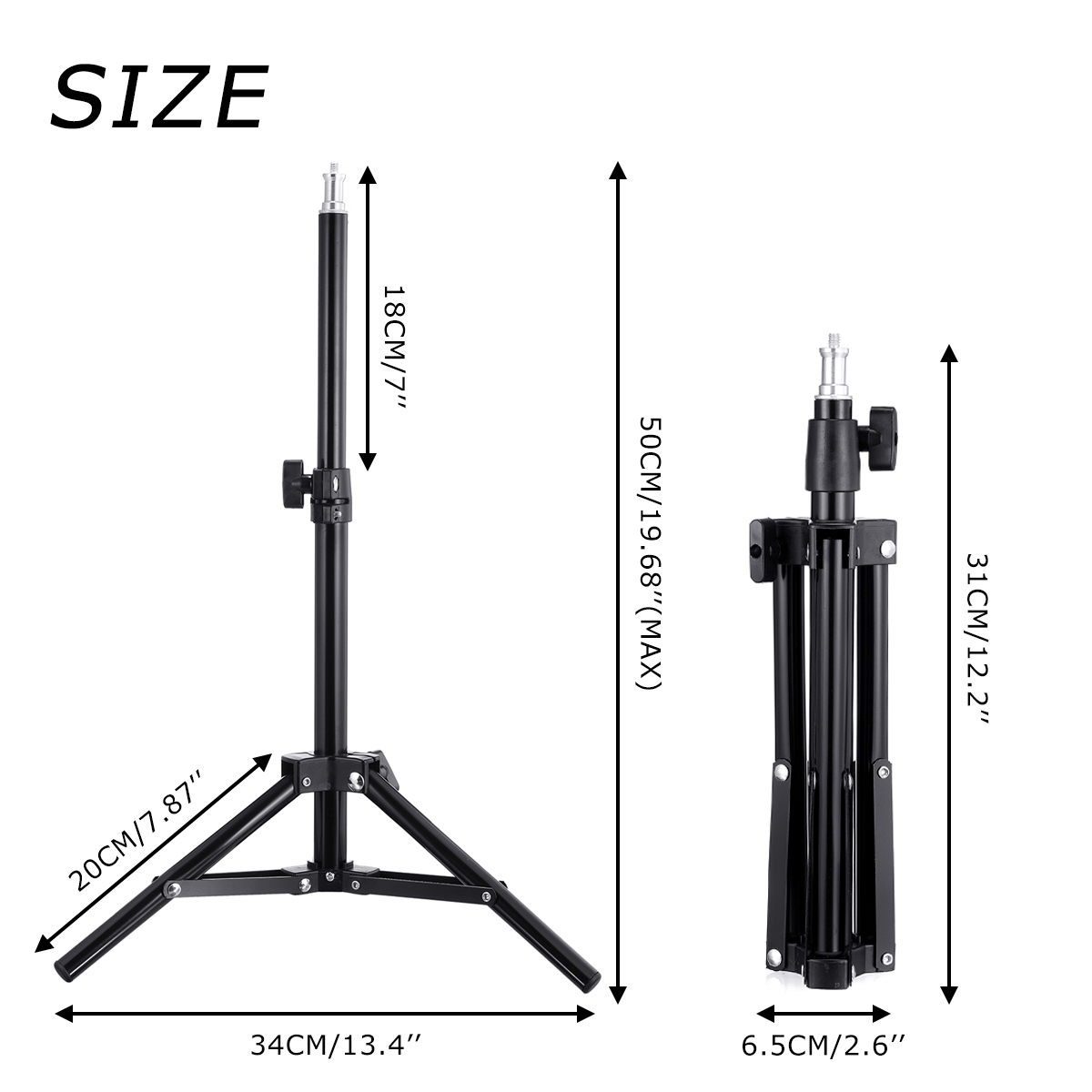 50cm-Foldable-Portable-Video-Ring-Light-Flash-Holder-Stand-Tripod-for-Youtube-Tik-Tok-Live-Streaming-1626559-5