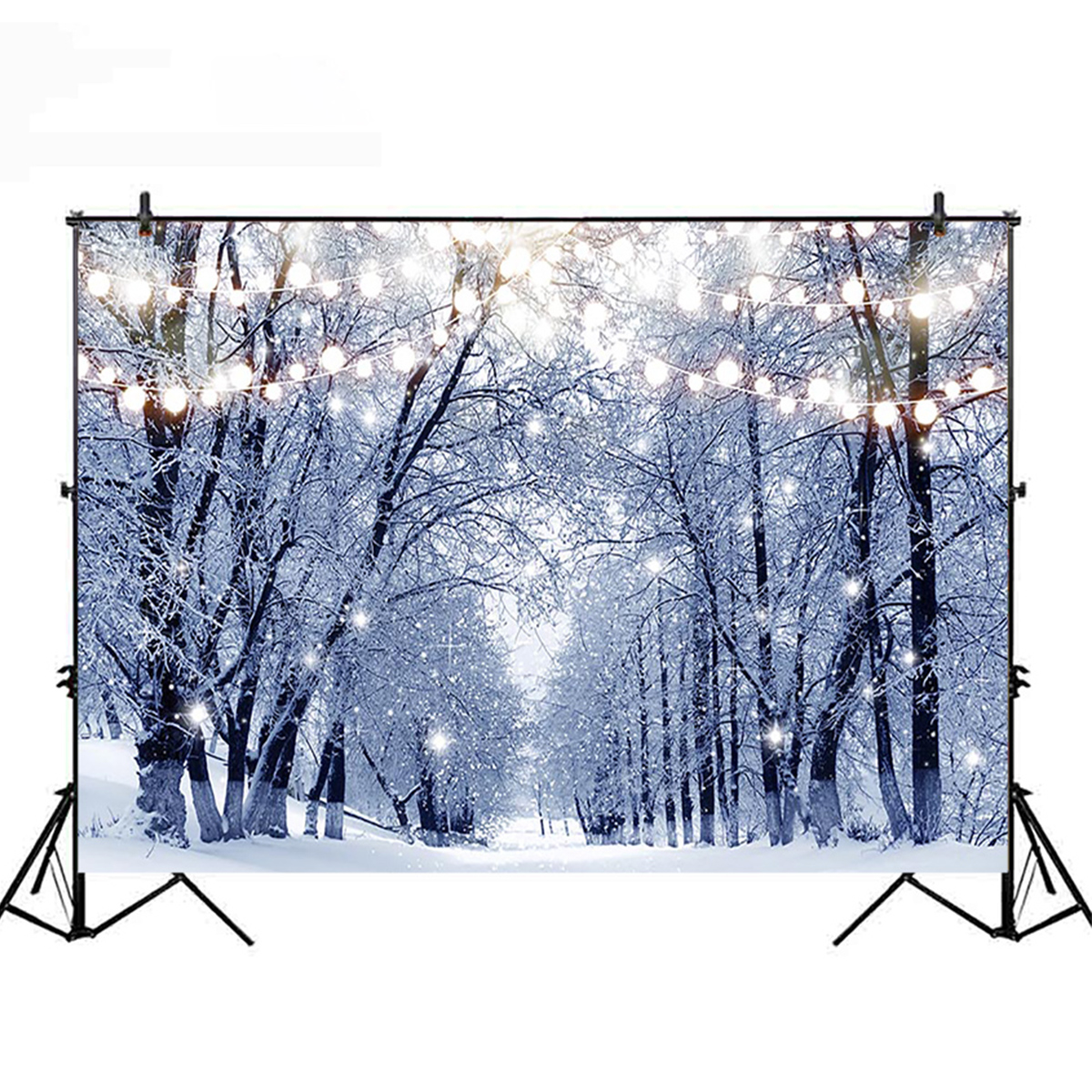 5x3FT-7x5FT-8x6FT-Light-Strip-Winter-Snow-Forest-Street-Photography-Backdrop-Background-Studio-Prop-1609475-1