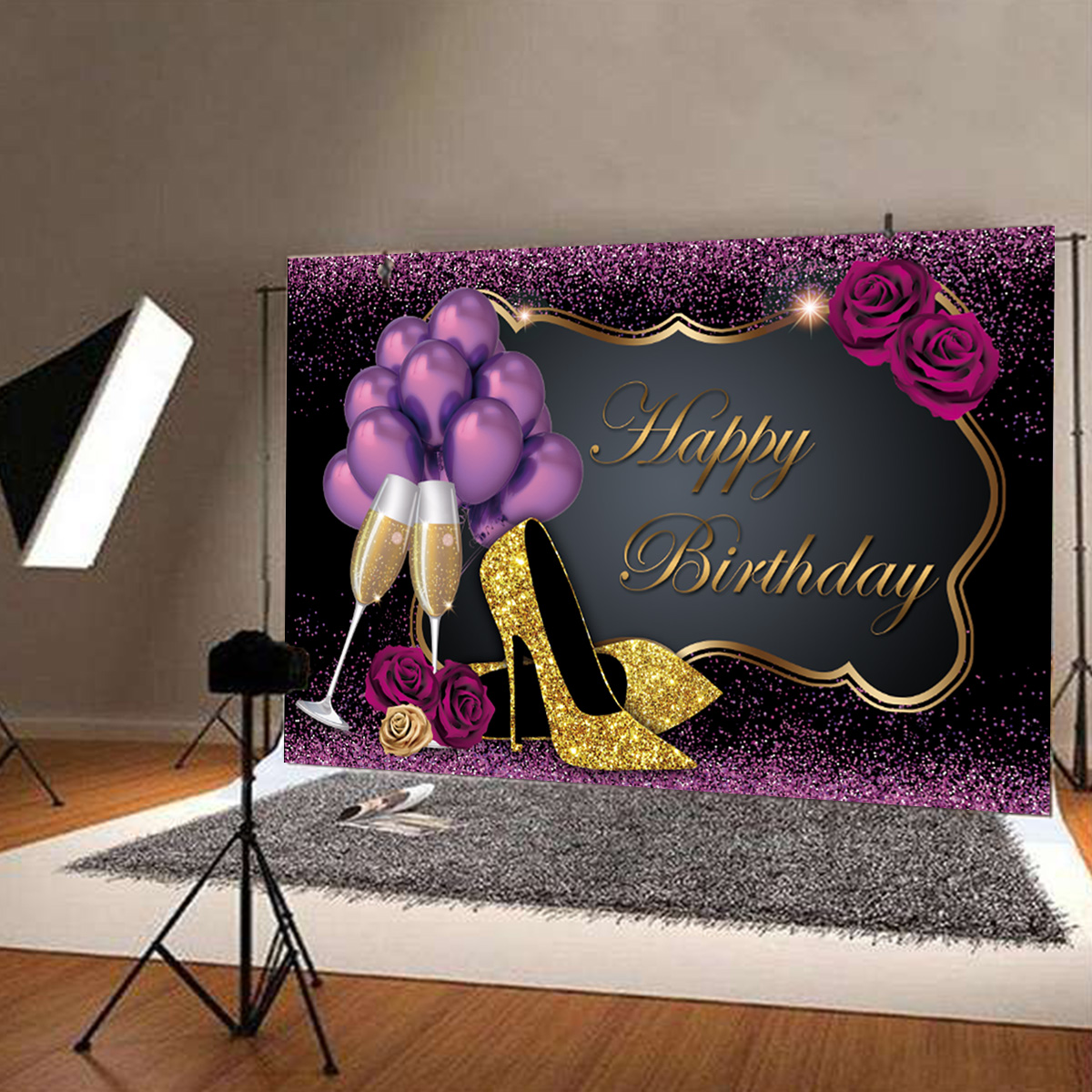 5x3FT-7x5FT-9x6FT-High-Heel-Glass-Purple-Balloon-Studio-Birthday-Photography-Backdrops-Background-1680184-3