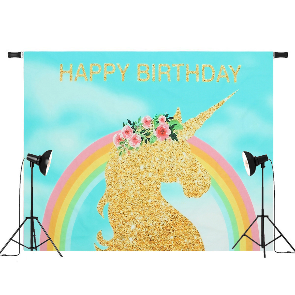 5x3ft-7x5ft-Golden-Unicorn-Rainbow-Photography-Backdrop-Studio-Prop-Background-1219154-1