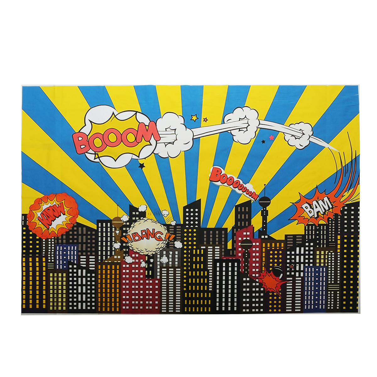 5x7FT-9x6FT-Vinyl-Cartoon-City-Bang-Booom-Photography-Backdrop-Background-Studio-Prop-1456839-1