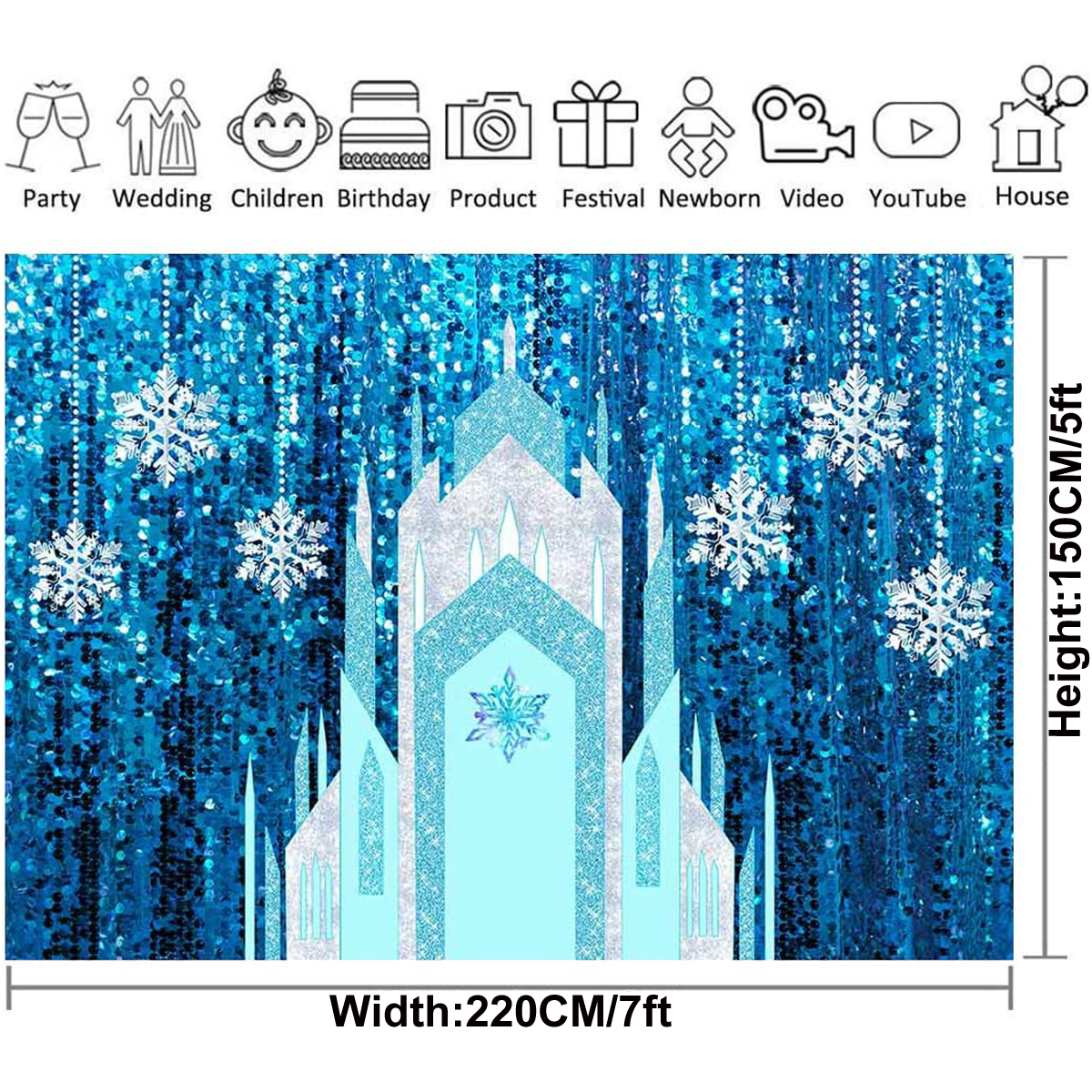 8x6ft-7x5ft-5x3ft-Vinyl-Cloth-Romantic-Ice-Castle-Photography-Background-Studio-Photo-Props-Backdrop-1734723-3