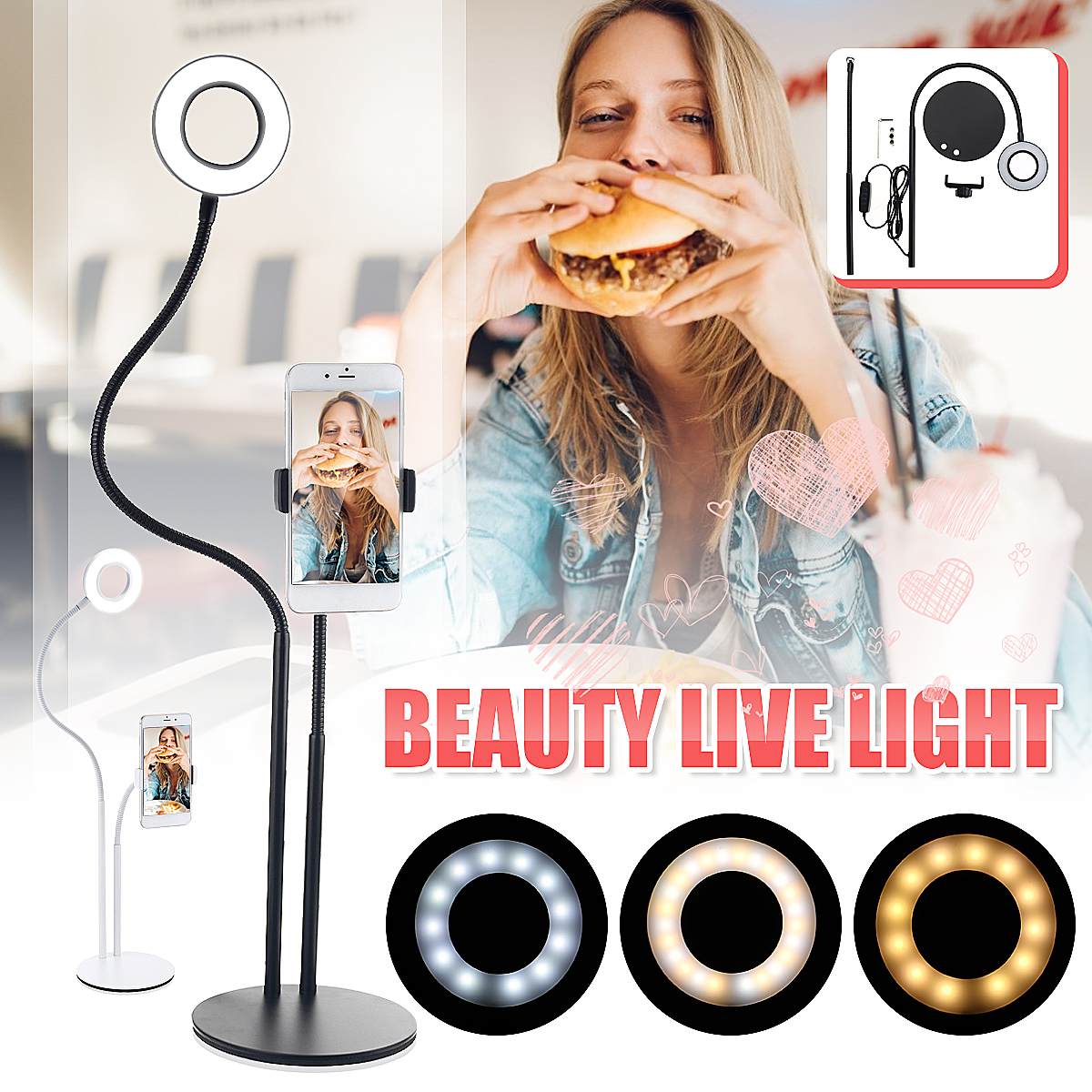 BX-02-Universal-Selfie-Ring-Light-Flexible-Desk-Lamp-LED-Fill-Beauty-Light-11-Brightness-3-Color-Dim-1702650-3