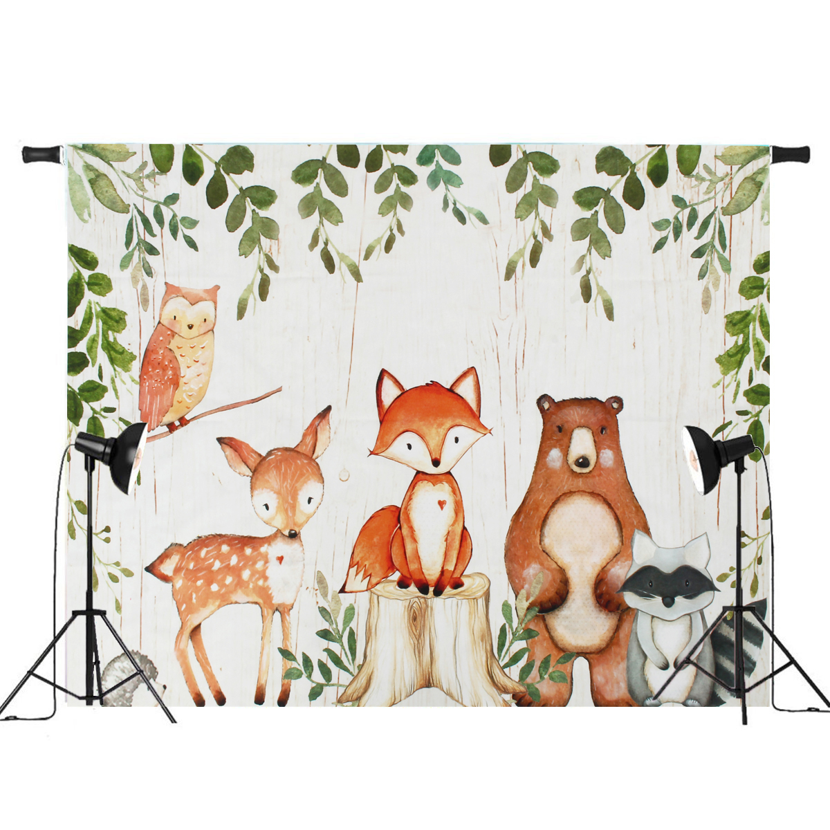 Baby-Photography-Backdrop-Woodland-Animals-Birthday-Party-Background-Prop-Vinyl-Decorations-1541936-1