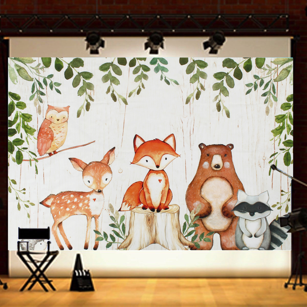 Baby-Photography-Backdrop-Woodland-Animals-Birthday-Party-Background-Prop-Vinyl-Decorations-1541936-6