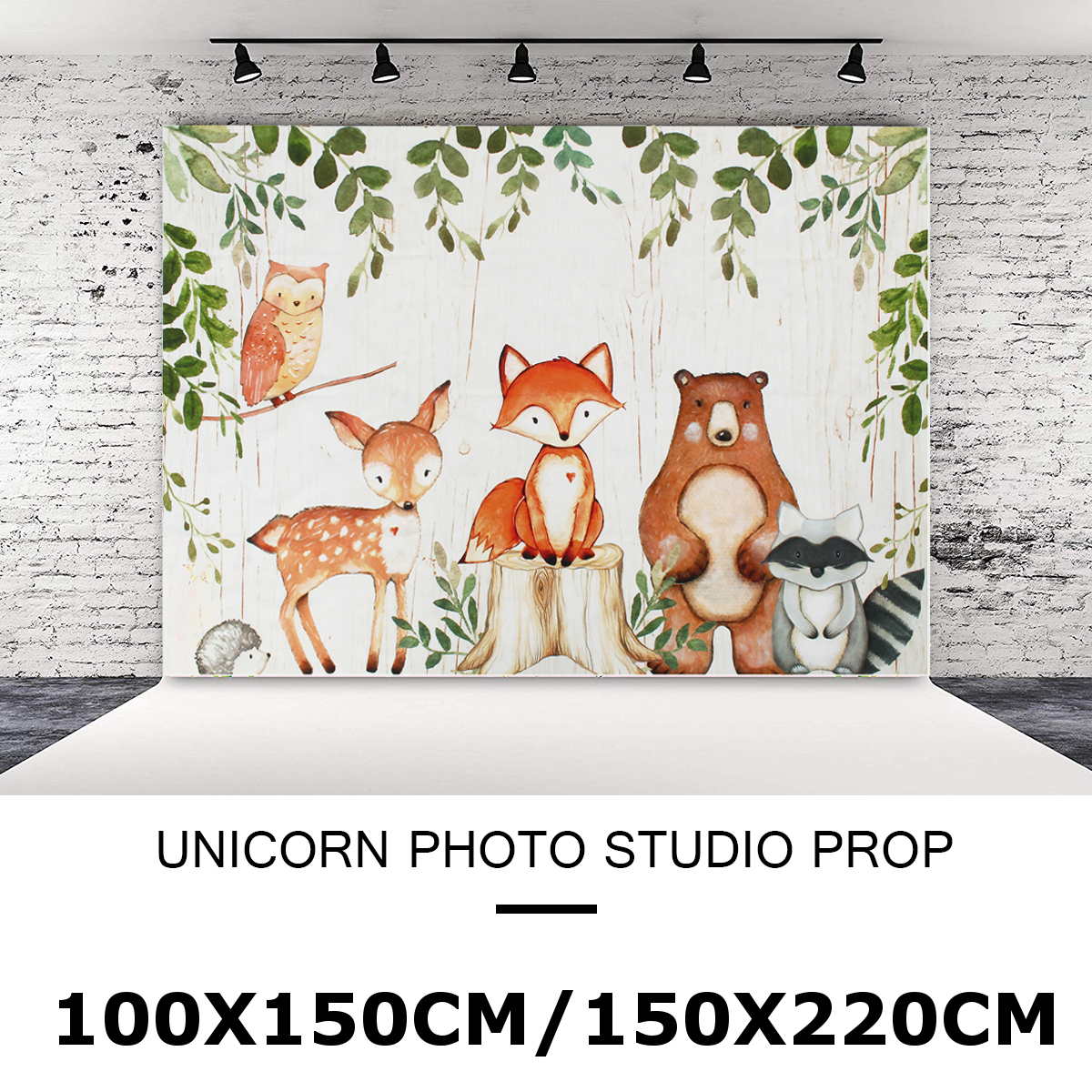 Baby-Photography-Backdrop-Woodland-Animals-Birthday-Party-Background-Prop-Vinyl-Decorations-1541936-8