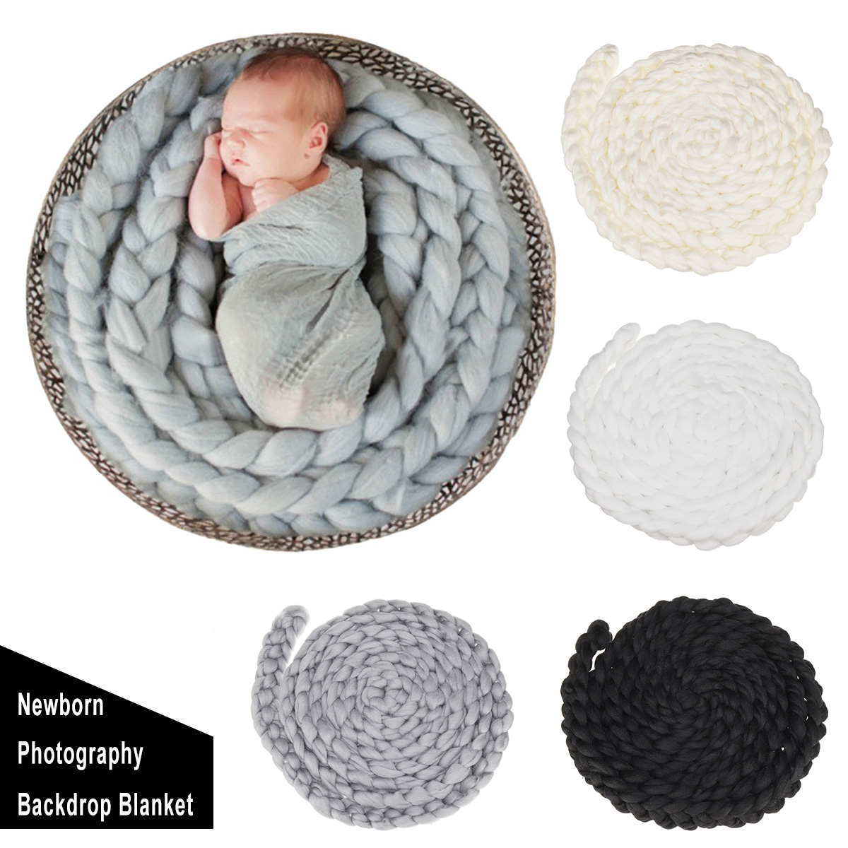 Handmade-Newborn-Baby-Photography-Photo-Props-Backdrop-Wool-Knitting-Blanket-1821047-2