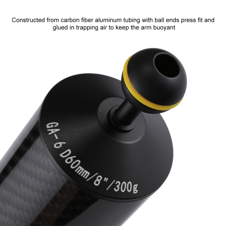 PULUZ-PU3027-Double-Ball-Head-60mm-Buoyancy-Arm-for-Underwater-Diving-Photography-1446928-4