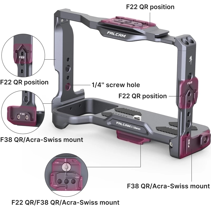 Ulanzi-FALCAM-F22-2737-Quick-Release-Camera-Cage-for-SONY-A7C-Protective-Aluminium-Stabilizer-for-SO-1967839-3