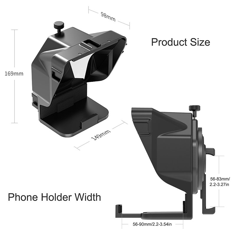 Ulanzi-PT-15-Smartphone-DSLR-Camera-Teleprompter-Prompter-Phone-Holder-with-Remote-Control-Lens-Adap-1900339-11