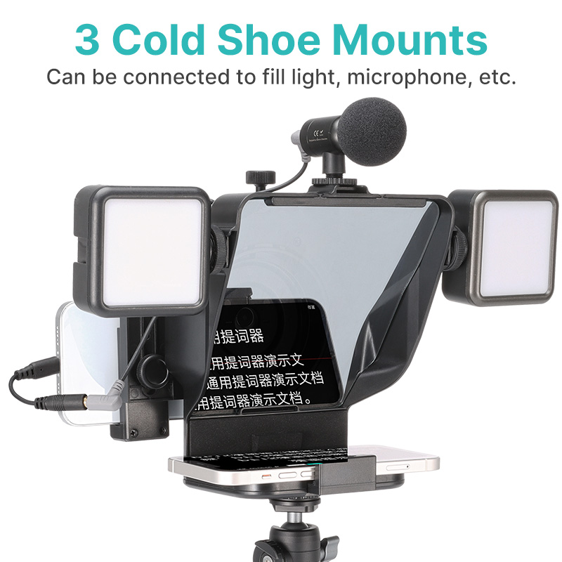 Ulanzi-PT-15-Smartphone-DSLR-Camera-Teleprompter-Prompter-Phone-Holder-with-Remote-Control-Lens-Adap-1900339-3