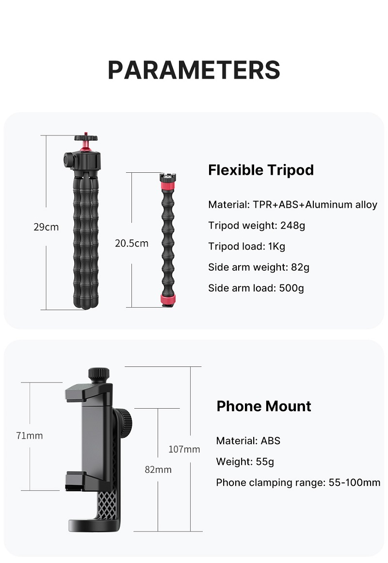 Ulanzi-Smartphone-Filmaking-Kit-Video-Vlog-Kit-with-Tripod-Micrpphone-VL49-Video-Light-Lamp-Flexible-1940727-12