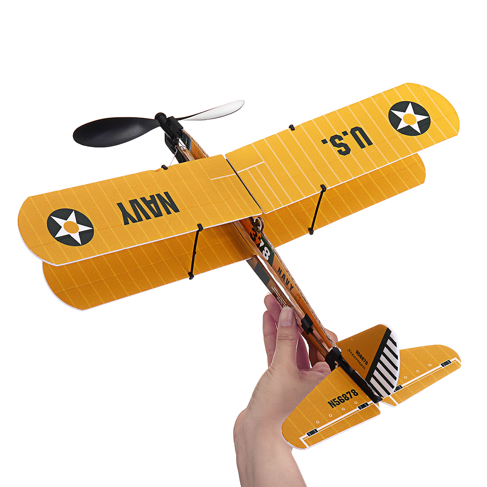 STEM-ZT-Model-18-Inches-STEARMAN-Rubber-Band-Powered-Aircraft-Model-Plane-Toy-1441112-9