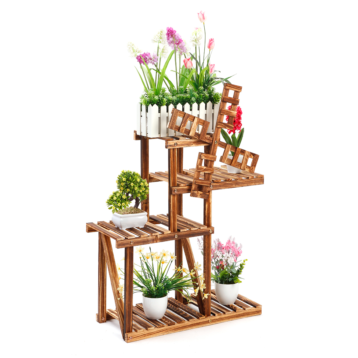 Solid-Wood-Flower-Plant-Display-Stand-Home-Garden-Plant-Flower-Pot-Storage-Rack-Durable-Balcony-Flow-1563692-2