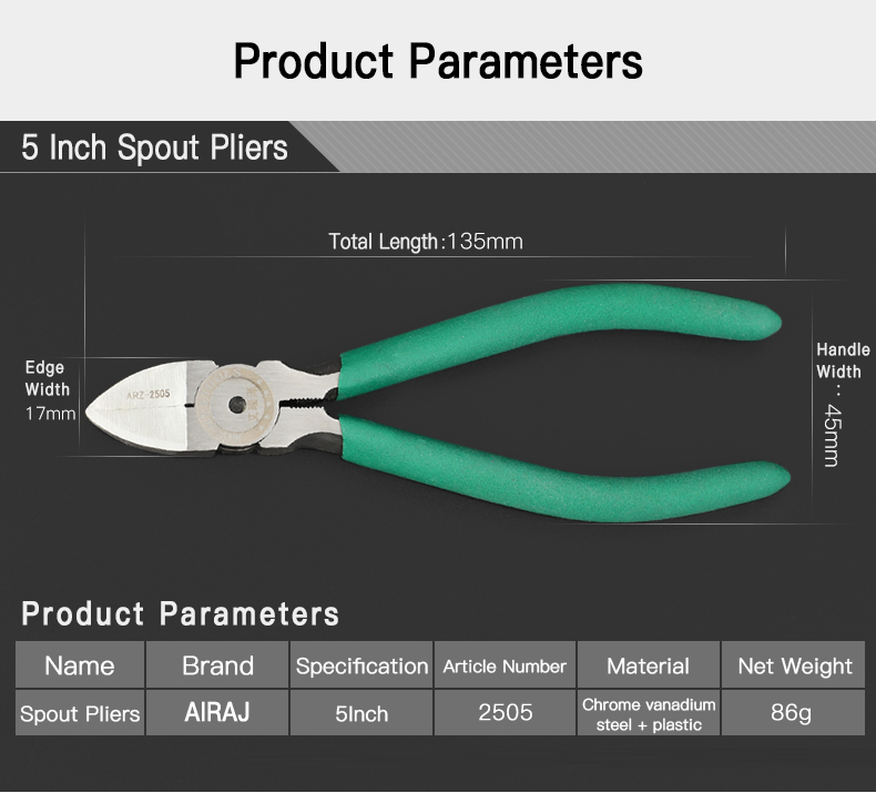 AIRAJ-567-Inch-Diagonal-Pliers-Chrome-Vanadium-Steel-Stripper-Wire-Pliers-Insulated-High-Torque-Circ-1768633-5