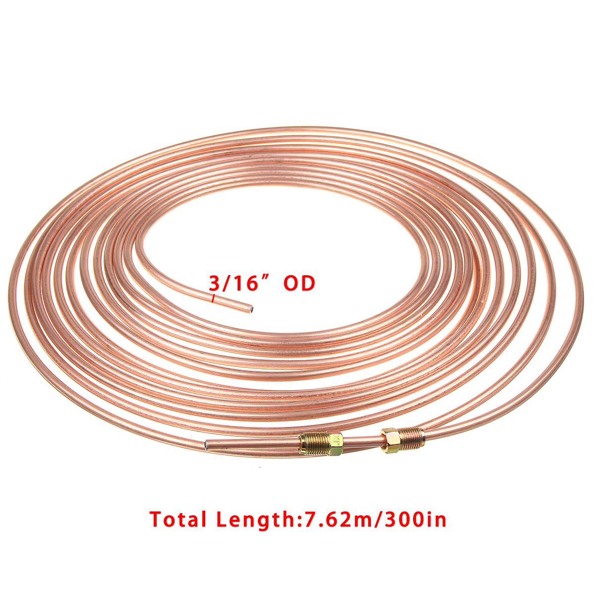 25ft-Copper-Brake-Line-Pipe-Hose-Kit-10-Male--10-Female-Nuts-Joiner-Joint-316-Union-1543210-9