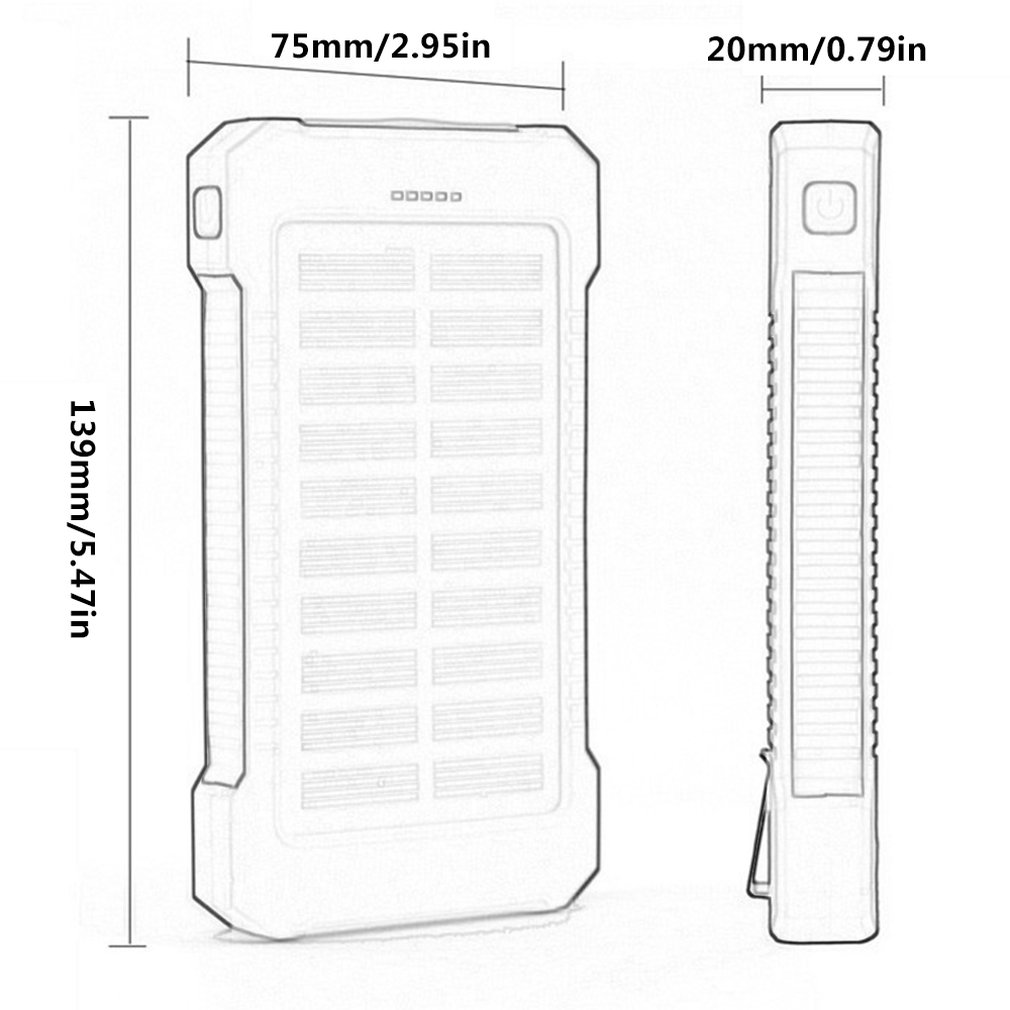 Bakeey-Type-C-Indicator-Light-Solar-Fast-Charging-Power-Bank-Case-For-iPhone-XS-11Pro-Huawei-P30-Pro-1621634-3