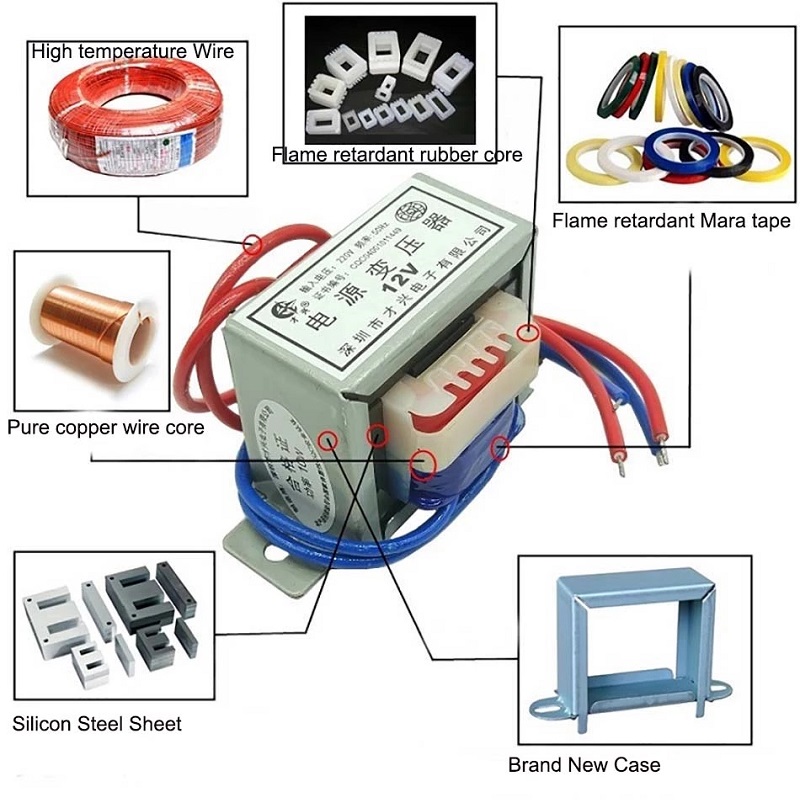 15W-EI57-Power-Transformer-Input-AC-220V-to-AC-6V-9V-12V-15V-18V-24V-Output-SingleDouble-Ferrite-Cop-1891622-2