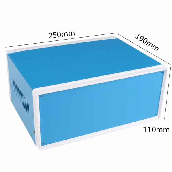 250x190x110mm-Blue-Metal-Electronic-Enclosures-DIY-Power-Junction-Box-1067251-3