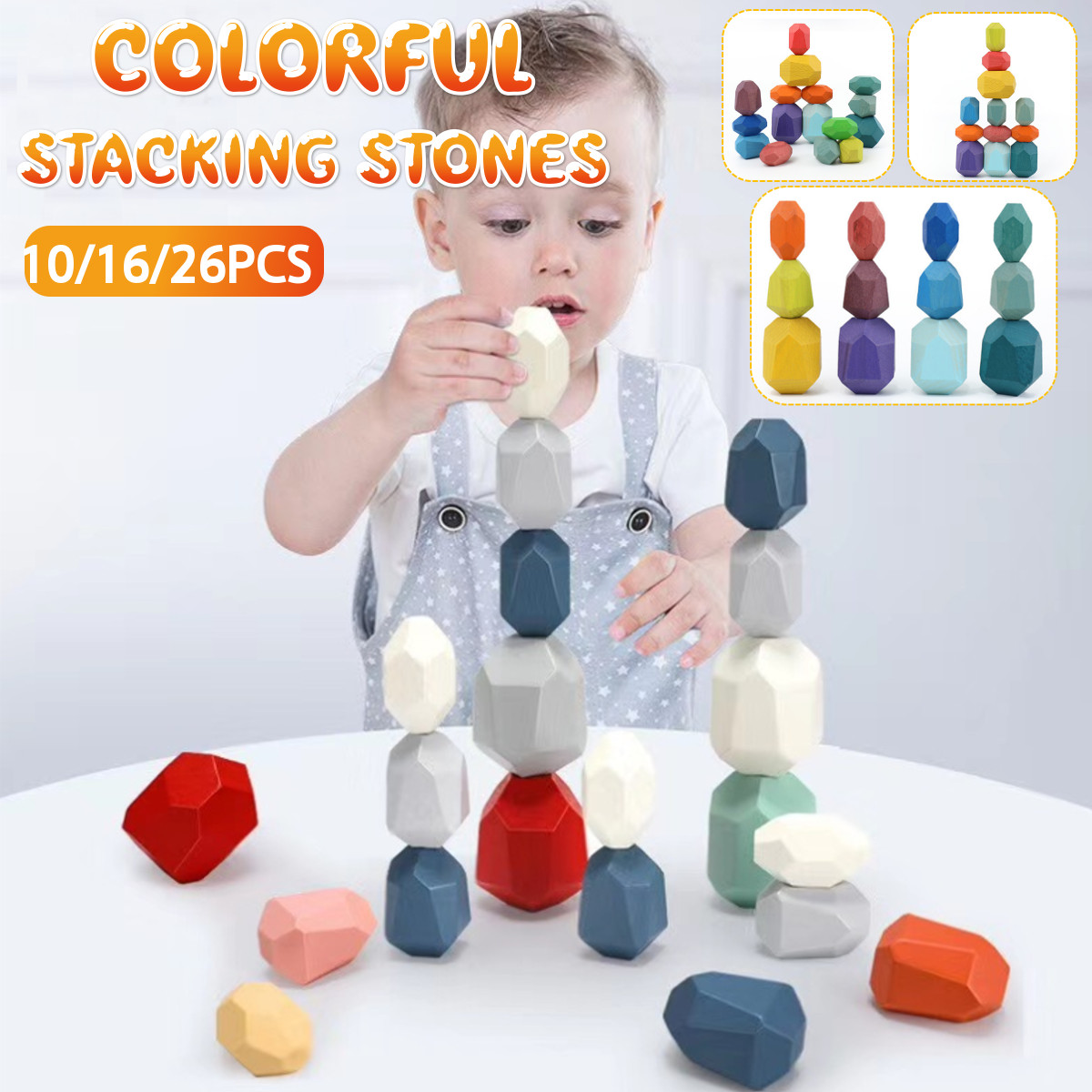 101626-Pcs-Wood-Colorful-Stone-Stacking-Game-Building-Block-Education-Set-Toy-for-Kids-Gift-1887123-1