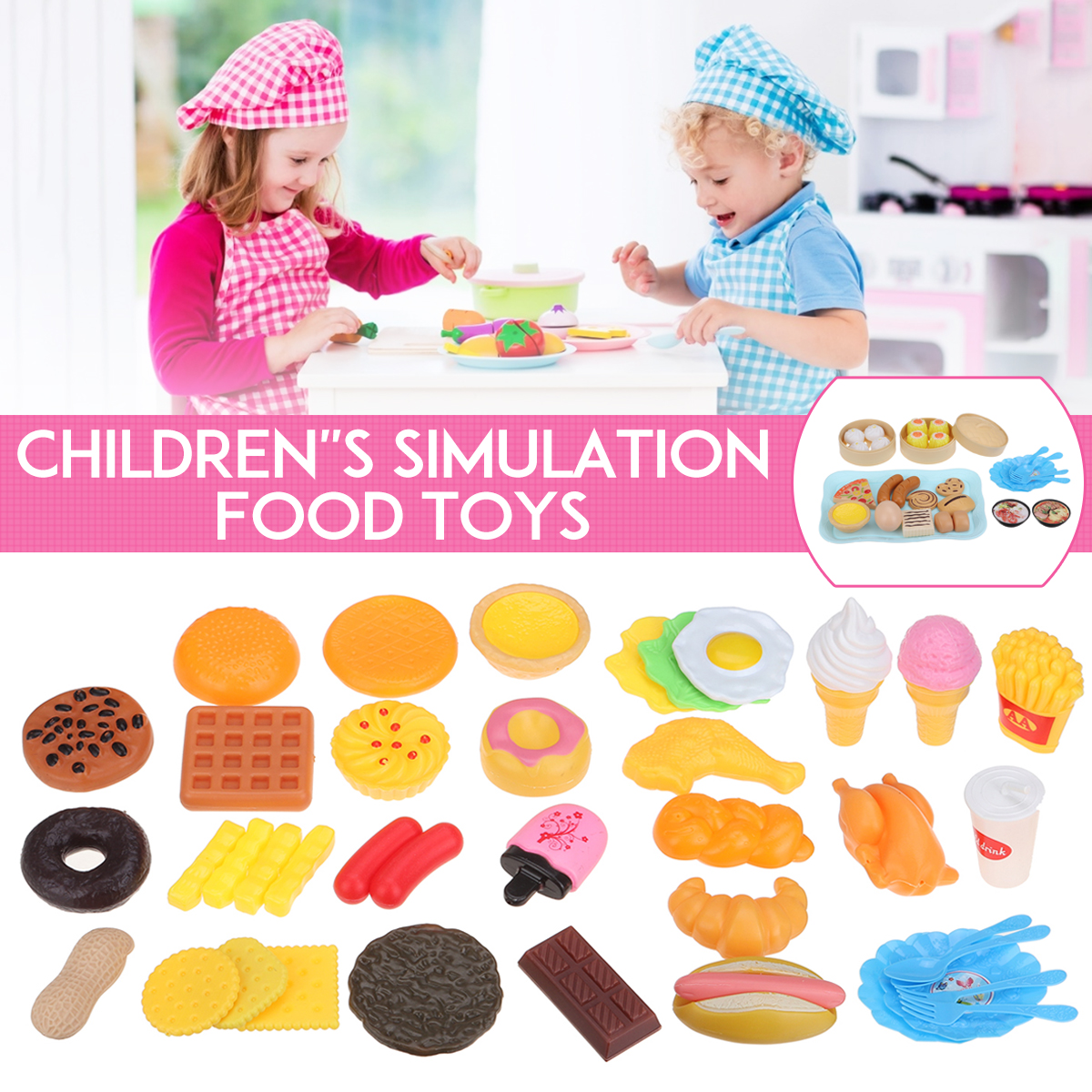 34-Pcs-Kids-Simulation-Kitchen-Food-Toys-Ice-Cream-Dessert-Hamburger-Pretend-Play-Early-Educational--1707912-1
