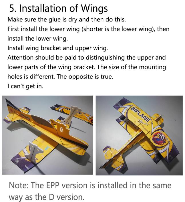 Mini-biplane-Hornet-400mm-Wingspan-3D-Aerobatic-Fixed-wing-RC-Airplane-Aircraft-Epp-D-Board-Indoor-O-1448831-8
