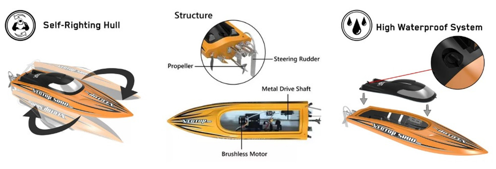 Volantexrc-Vector-SR80-Pro-70kmh-800mm-798-4P-ARTR-RC-Boat-with-All-Metal-Hardwares-Auto-Roll-Back-F-1720717-7