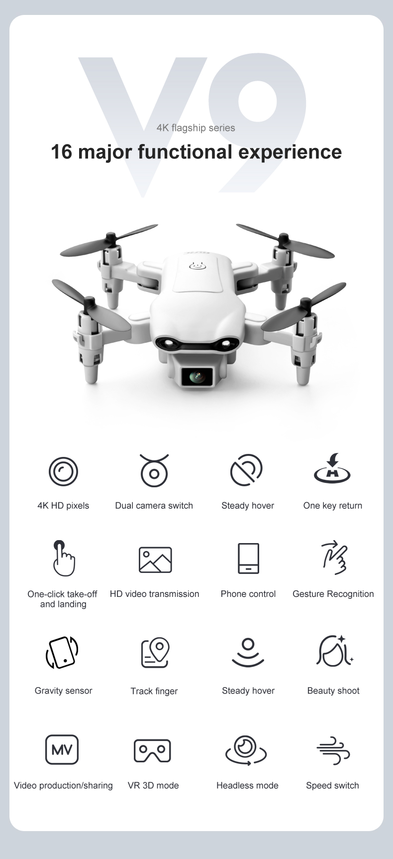 4DRC-V9-Mini-WIFI-FPV-With-4K-HD-Wide-angle-Dual-Camera-15mins-Flight-Time-Altitude-Hold-Foldable-RC-1820755-5