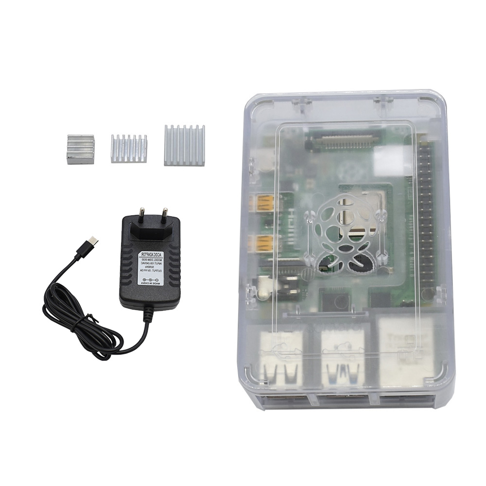BlackWhiteTransparent-Raspberry-Pi-ABS-Case-Enclosure-Box-V4-With-Heat-Sink--5V3A-Power-Supply-EU-Pl-1593314-5