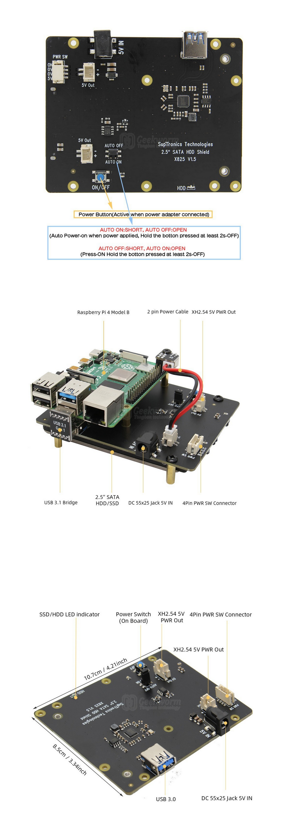 X825-25Inch-SATA-SDD-HDD-Storge-Expansion-Board-NAS-Support-USB-30-With-X735-Power-Manager--Power-Su-1606053-5