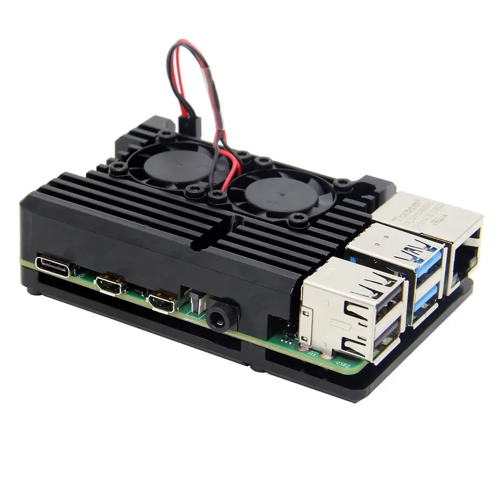 YAHBOOM-Armor-Aluminum-Alloy-Case-Protective-Shell-Metal-Enclosure-with-Dual-Fan-for-Raspberry-Pi-4--1777192-1