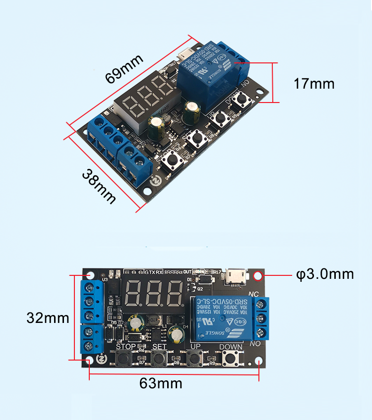 5Pcs-ZK-TD2-5V-12V-24V-Time-Delay-Relay-Module-Trigger-Cycle-Timing-Industrial-Anti-overshoot-Timer--1804448-1