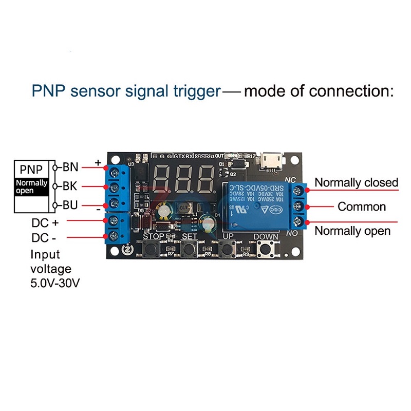 5Pcs-ZK-TD2-5V-12V-24V-Time-Delay-Relay-Module-Trigger-Cycle-Timing-Industrial-Anti-overshoot-Timer--1804448-5