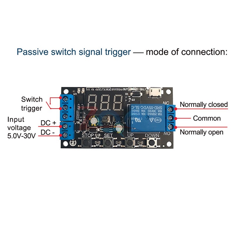 5Pcs-ZK-TD2-5V-12V-24V-Time-Delay-Relay-Module-Trigger-Cycle-Timing-Industrial-Anti-overshoot-Timer--1804448-6