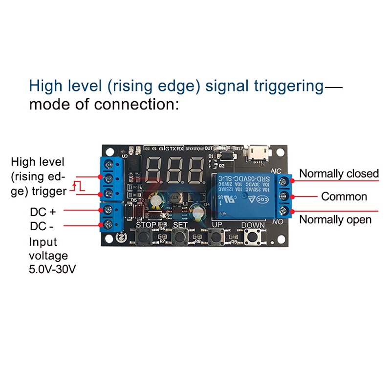 5Pcs-ZK-TD2-5V-12V-24V-Time-Delay-Relay-Module-Trigger-Cycle-Timing-Industrial-Anti-overshoot-Timer--1804448-7