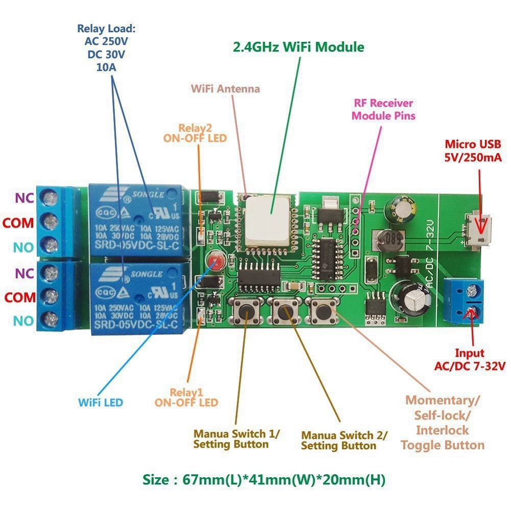 EACHEN-WiFi-2-way-Relay-Module-Self-LockingInterlock-Switch-Module-Works-with-Amazon-Alexa-Google-Ho-1849098-4