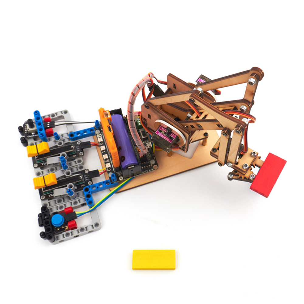 KittenBot-Microbit-DIY-4DOF-Programmable-Wood-Bluetooth-Control-RC-Robot-Arm-Educational-Kit-1561664-5