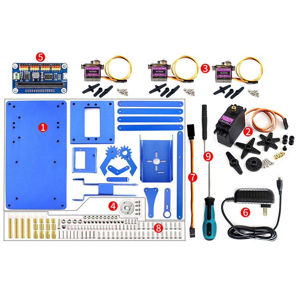 Waveshare-DIY-Microbit-Metal-4DOF-RC-Robot-Arm-Kit-With-Digital-Servos-1467174-8