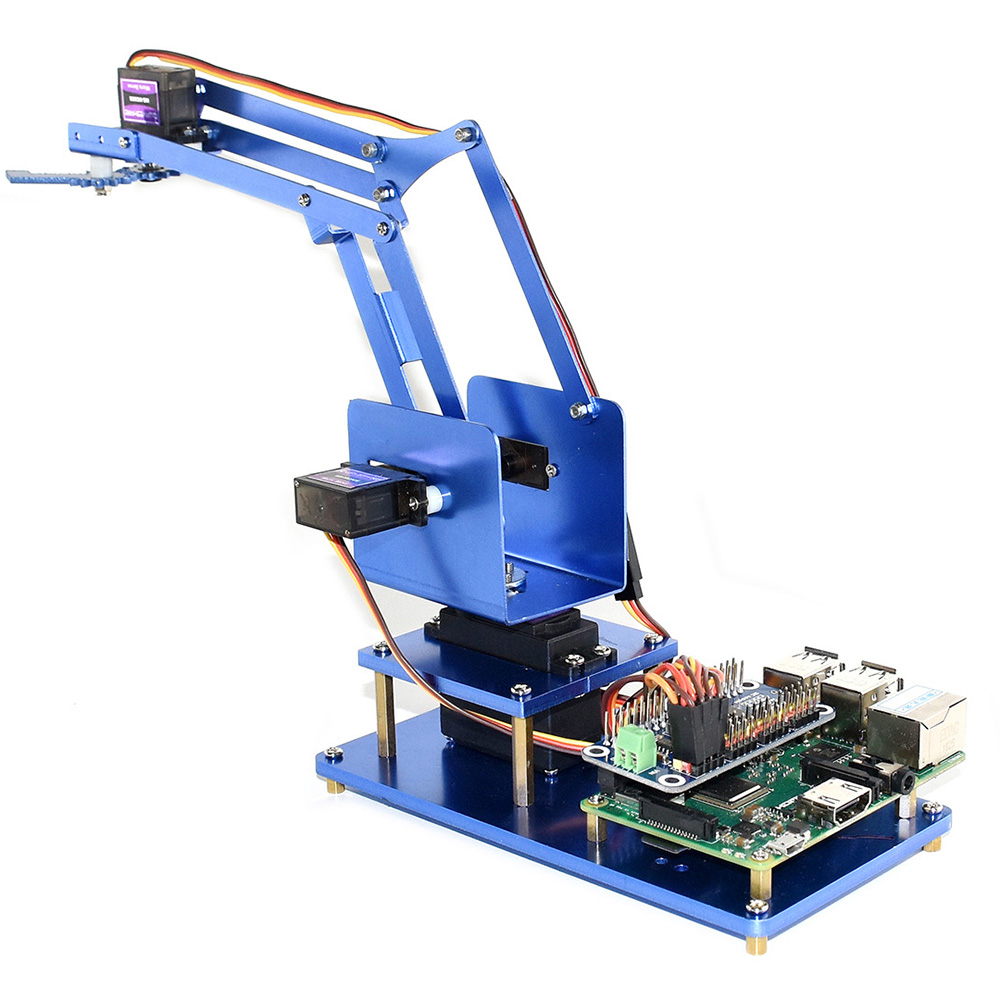 Waveshare-Raspberry-Pi-3B-3B-Board-DIY-4DOF-Metal-RC-Robot-Arm-With-Digital-Servos-1461297-5