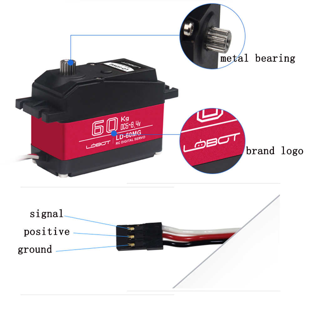 LOBOT-LD-60MG-60KG-Large-Torque-180deg-Metal-Gear-Digital-Servo-For-RC-Robot-RC-Car-1516611-2