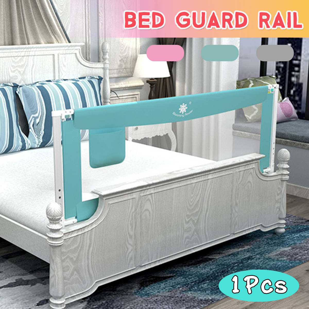 18222M-Child-Safety-Bed-Guard-Rail-Toddler-Crib-Side-Protector-Anti-falling-1970182-13