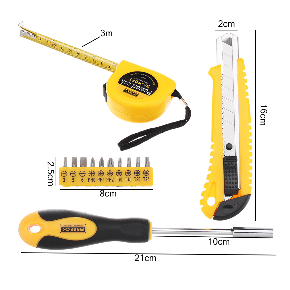 13Pcs-DIY-Household-Hand-Tool-Kit-Maintenance-Repair-Kits-Tape-Measure-Screwdriver-Cutter-Tool-1272087-8