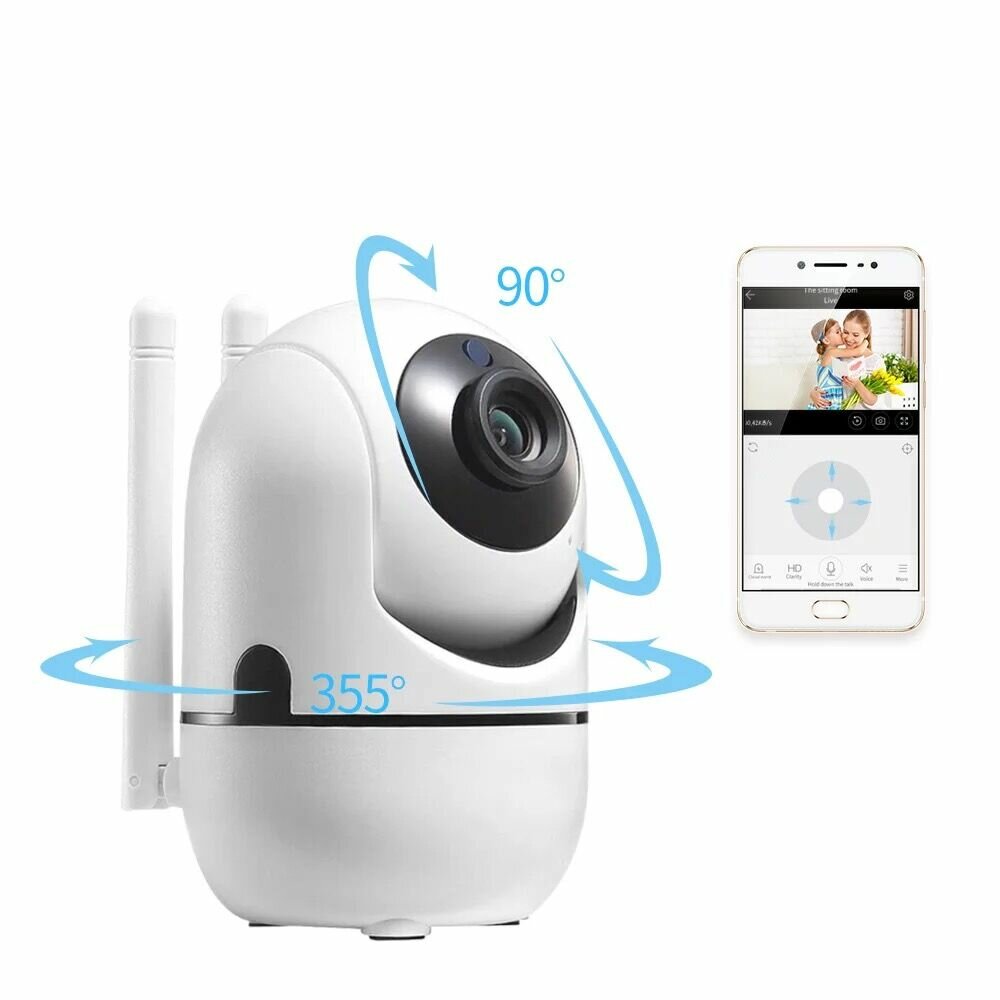 1080P 2MP Dual Antenna Two-Way Audio Security IP Camera Night Vision Motions Detection Camera