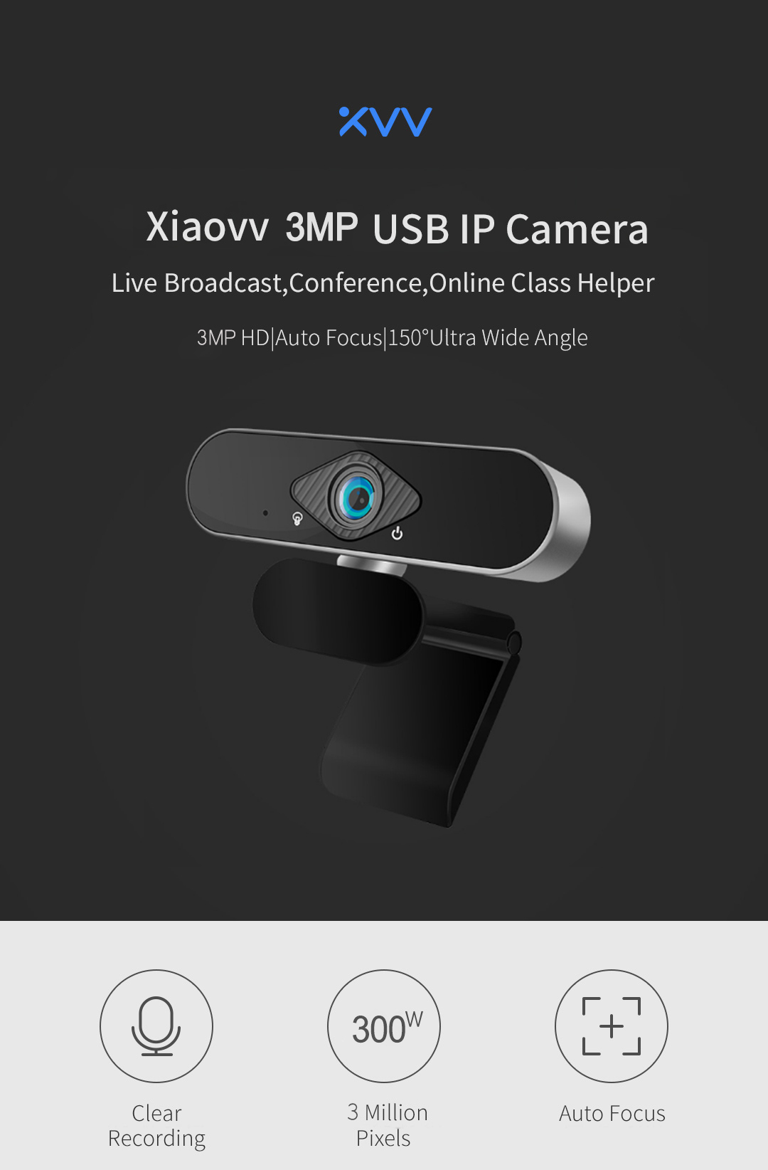 Upgraded-Xiaovv-3MP-USB-Webcam-IP-Camera-150deg-Ultra-Wide-Angle-Image-Optimization-Beauty-Processin-1722332-1
