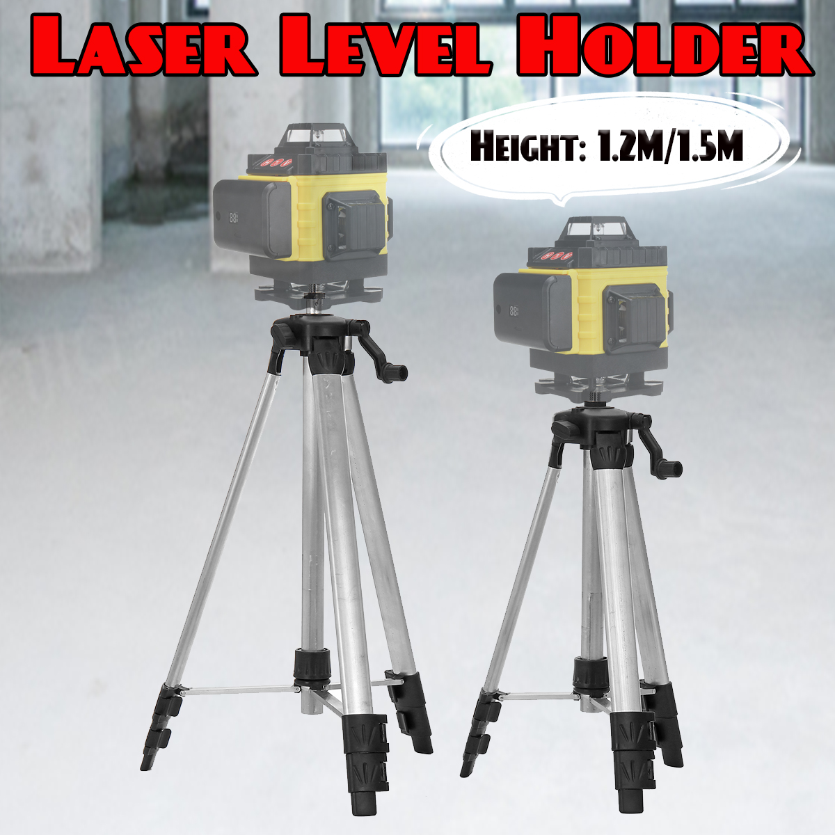 Bakeey-120cm150cm-Universal-Aluminum-Alloy-Telescopic-Tripod-Adjustable-Stand-For-Laser-Level-1937391-1
