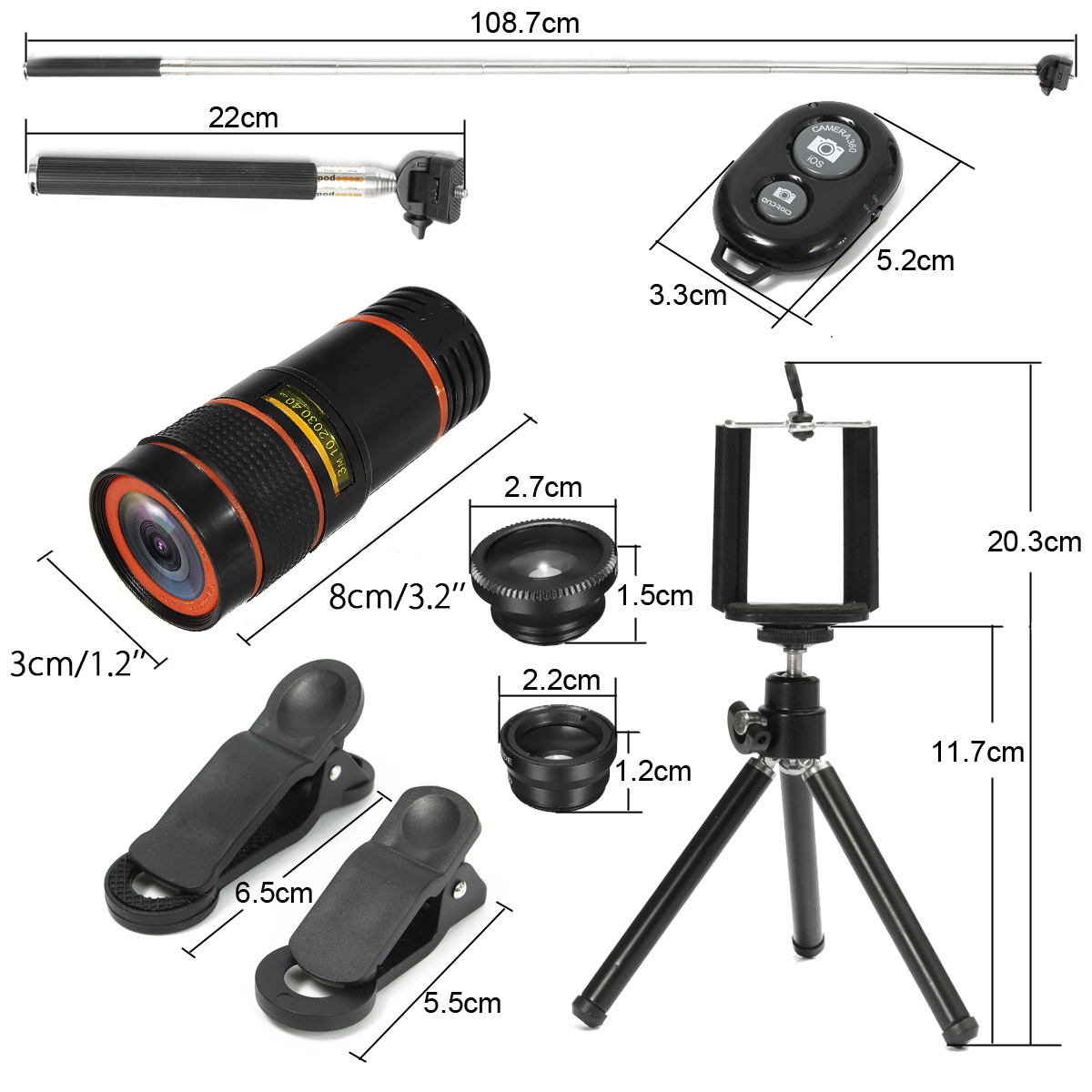 All-in-1-Phone-Camera-Lens-8X-Telescope-Selfie-Stick-Tripod-bluetooth-Remote-Kit-1428987-7