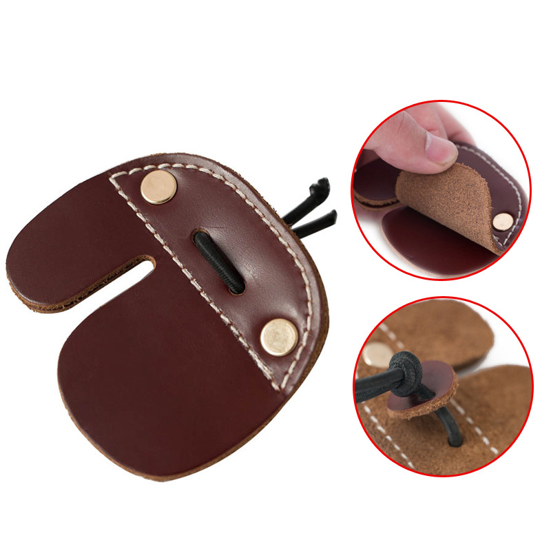 Cow-Genuine-Leather-Archery-Finger-Guard-Protector-Glove-Tab-For-Recurve-Bow-Hunting-Shooting-1326936-1
