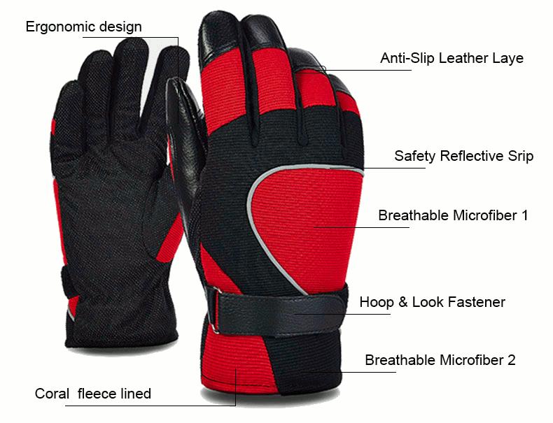 PJ02-Men-Winter-Windproof-Anti-Slip-Mittens-Gloves-Reflective-Strip-Leather-Patchwork-Fleece-Warm-1210518-2