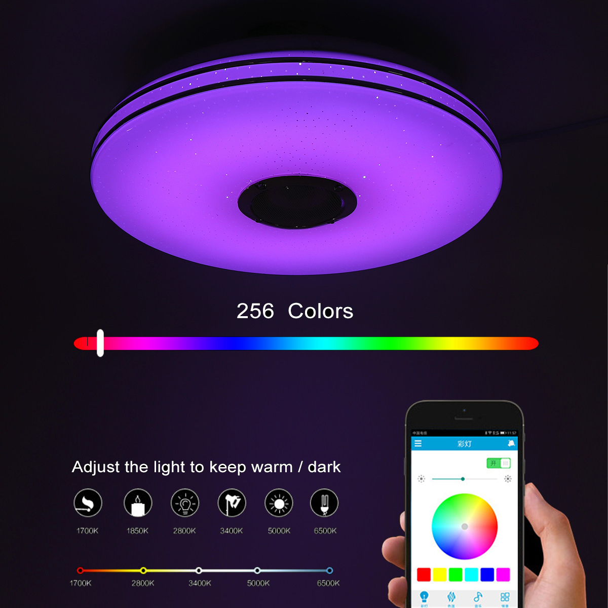 36W60W-33CM-Modern-LED-Music-Ceiling-Light-RGB-bluetooth-Speaker-Down-Lamp-APPRemote-Control-110-220-1751259-3